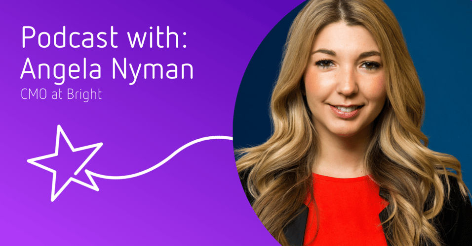 Angela Nyman, CMO at Bright- Podcast Header 