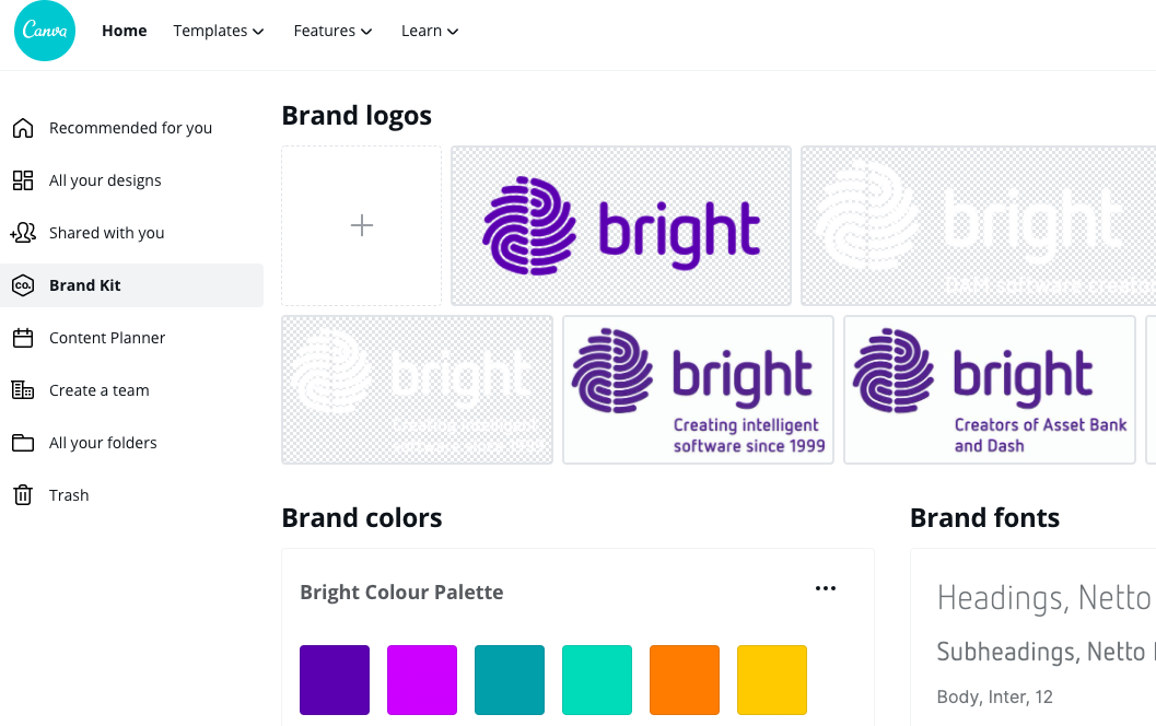 Canva brand kit