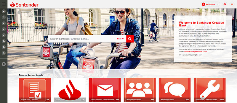 Santander asset bank screenshot